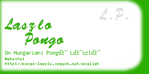 laszlo pongo business card